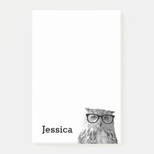 Personalised Post-it® notes with cute owl design