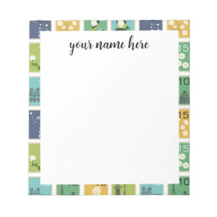 Personalised Postage Stamps Notepad