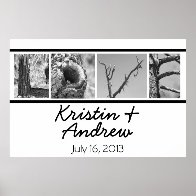 Personalised Poster Unique Wedding Gift (Front)