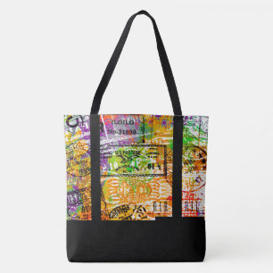 Personalised Postmark collage Tote Bag