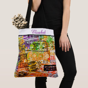 Personalised Postmark collage Tote Bag