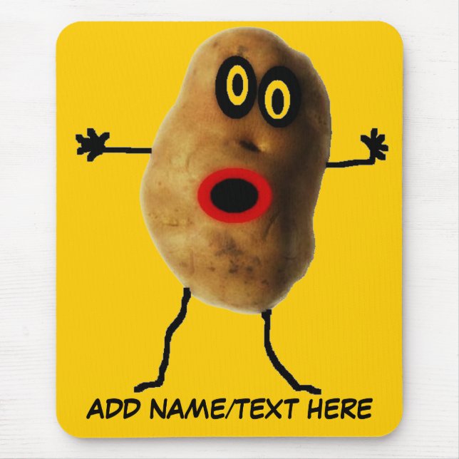 Personalised Potato Cartoon Mouse Pad (Front)