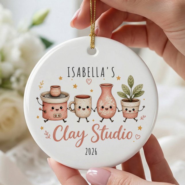 Personalised Pottery Studio  Ceramic Tree Decoration (Creator Uploaded)