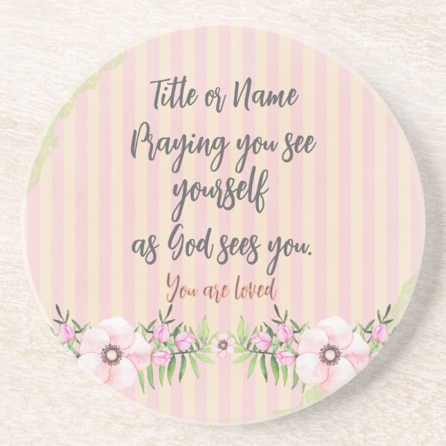 Personalised Prayer Quote  Coaster (Front)