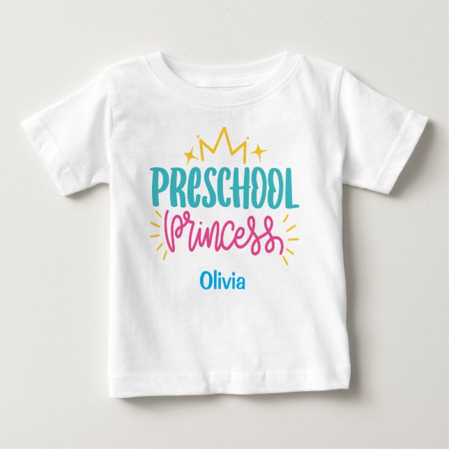 Personalised Pre-School Princess T-shirt (Front)