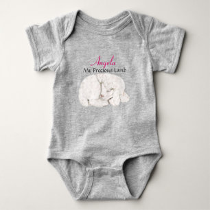 Personalised Precious Lamb Baby Bodysuit