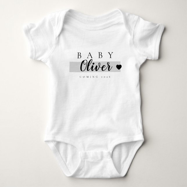 Personalised Pregnancy Announcement Baby Custom Bodysuit (Front)