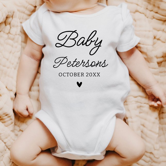 Personalised Pregnancy Announcement Coming Soon Baby Bodysuit (Creator Uploaded)