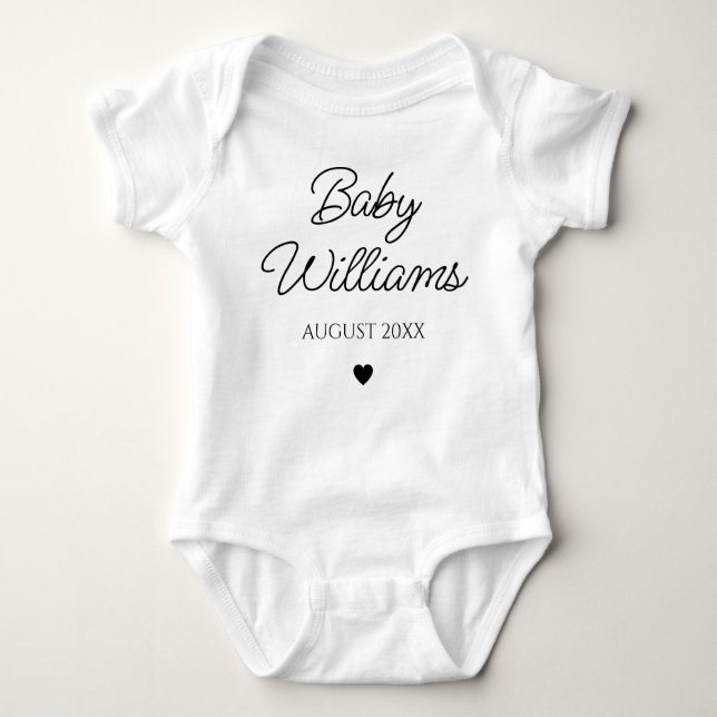 Personalised Pregnancy Announcement Coming Soon Baby Bodysuit (Front)