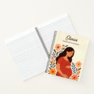Personalised Pregnancy Journal Cosy Floral