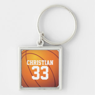 personalised premium Basketball keychain
