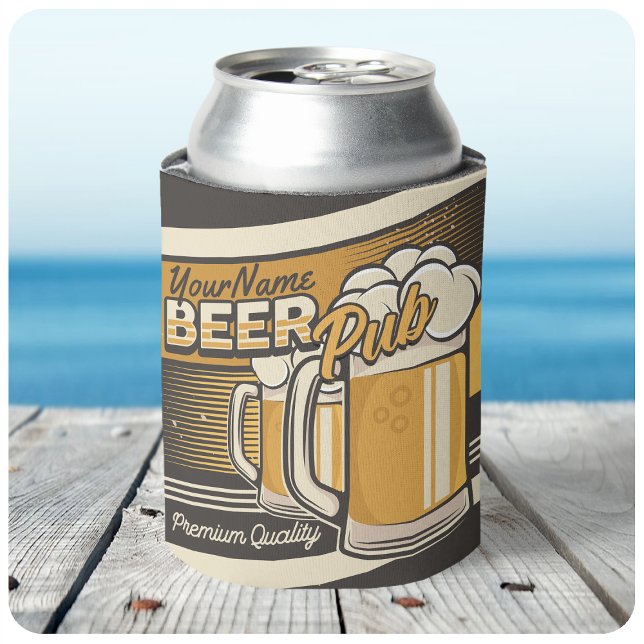Personalised Premium Cold Beer Mug Pub Bar Can Cooler (Creator Uploaded)