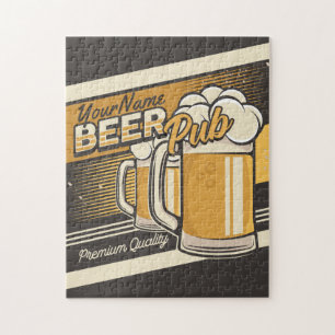 Personalised Premium Cold Beer Mug Pub Bar Jigsaw Puzzle