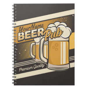 Personalised Premium Cold Beer Mug Pub Bar Notebook