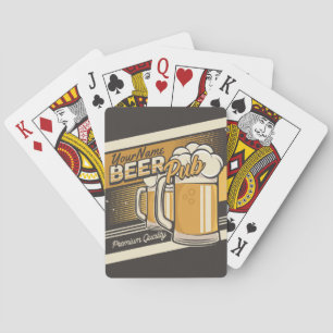 Personalised Premium Cold Beer Mug Pub Bar  Playing Cards
