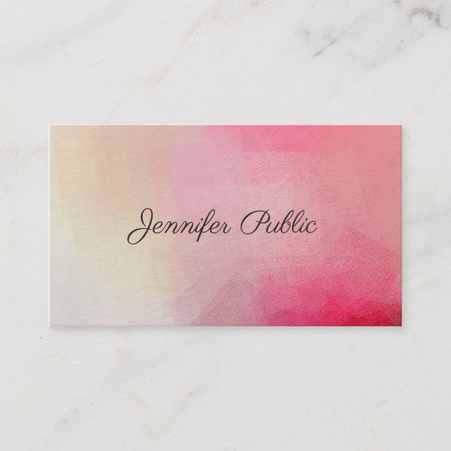 Personalised Premium Thick Luxury Handwritten Text Business Card (Front)