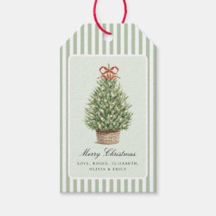 Personalised Preppy Coastal Tree Christmas Gift Tags