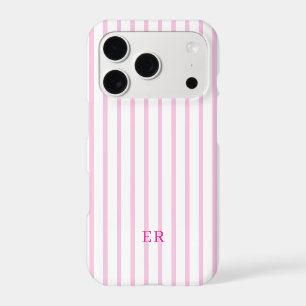 Personalised Preppy Pink Custom Monogram Striped
