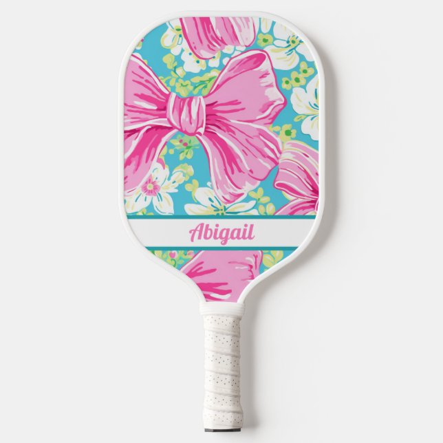 Personalised Preppy Pink Pickleball Paddle (Front)