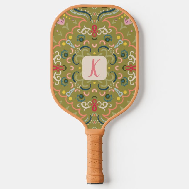 Personalised Preppy Retro Pickleball Paddle (Front)