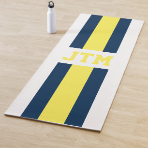 Personalised Preppy Yoga Mat Monogram Stripes