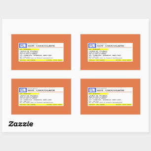 Personalised Prescription Hot Chocolate  Rectangular Sticker
