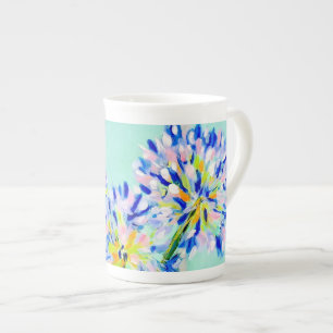 Personalised Pretty agapanthas coffee mug