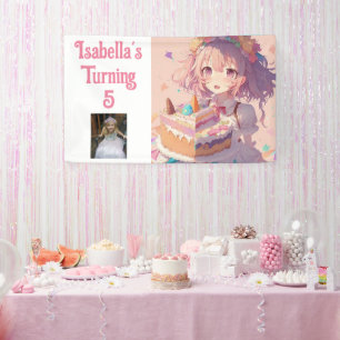 Personalised Pretty Anime Girl Banner