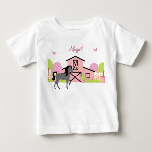 Personalised Pretty Barn & Garden Horse T-Shirt