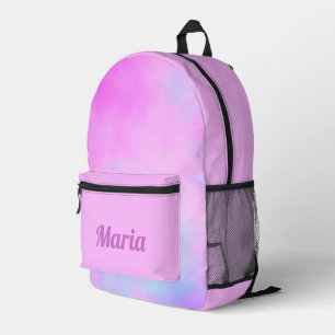 Personalised Pretty Colourful Modern Girly Rainbow Printed Backpack