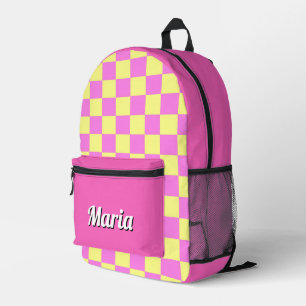 Personalised Pretty Colourful Modern Girly Rainbow Printed Backpack