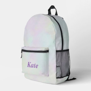 Personalised Pretty Colourful Modern Girly Rainbow Printed Backpack