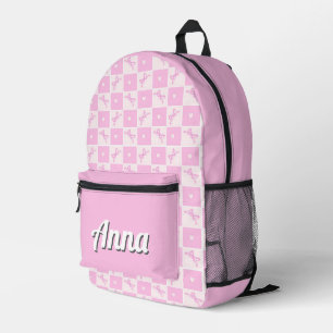 Personalised Pretty Colourful Modern Girly Rainbow Printed Backpack