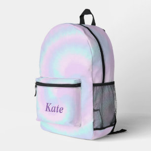 Personalised Pretty Colourful Modern Girly Rainbow Printed Backpack