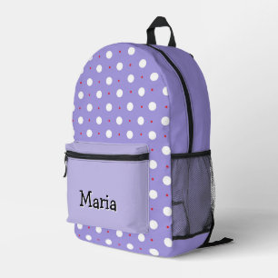 Personalised Pretty Colourful Modern Girly Rainbow Printed Backpack