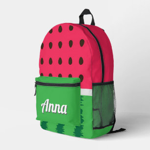 Personalised Pretty Colourful Modern Rainbow Green Printed Backpack