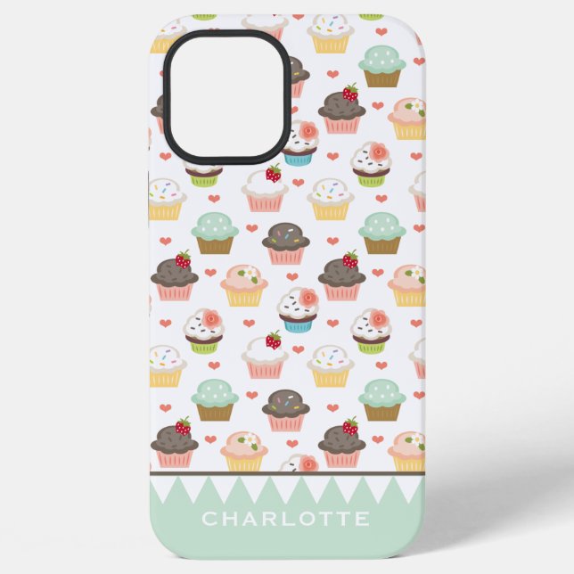 Personalised Pretty Cupcake iPhone Case (Back)