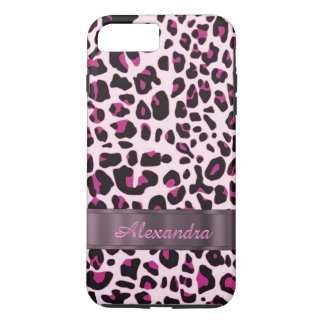 Personalised pretty leopard animal print iPhone 8 plus/7 plus case