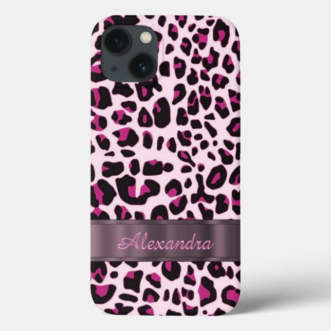 Personalised pretty leopard animal print Case-Mate iPhone case (Back)