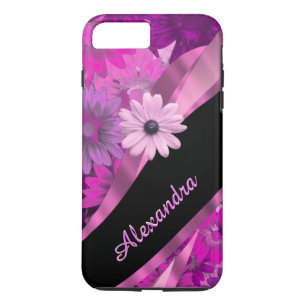 Personalised pretty pink floral pattern Case-Mate iPhone case