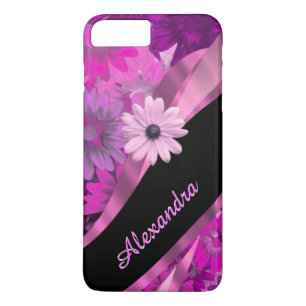 Personalised pretty pink floral pattern Case-Mate iPhone case