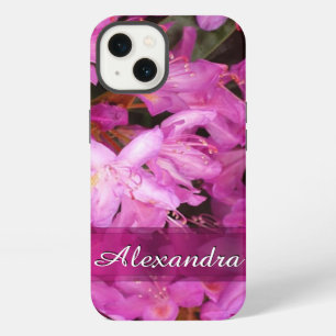 Personalised pretty pink flower photograph iPhone 13 case