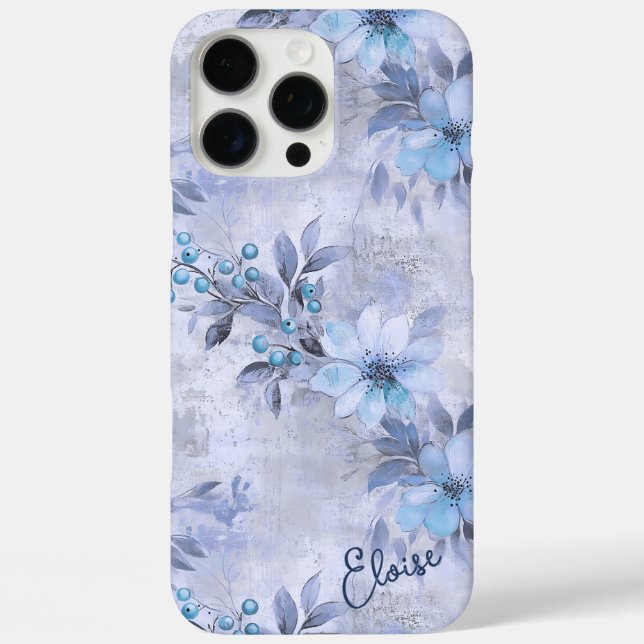 Personalised Pretty Shabby Chic Winter Floral  Case-Mate iPhone Case (Back)