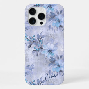 Personalised Pretty Shabby Chic Winter Floral iPhone 16 Pro Max Case