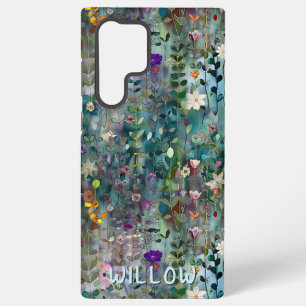 Personalised Pretty Wildflower Boho Pattern Samsung Galaxy Case