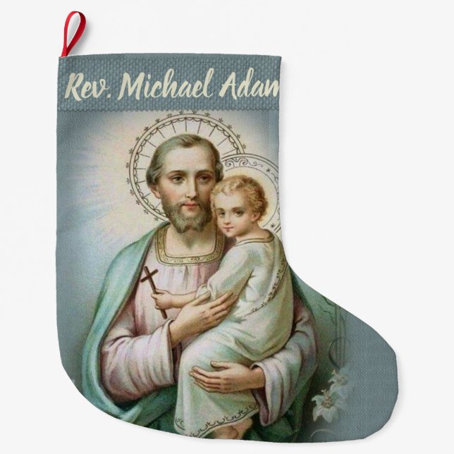 Personalised Priest Christmas Stocking (Front)
