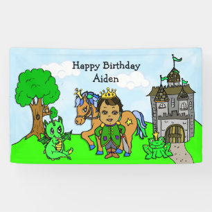 Personalised Prince Birthday Banner