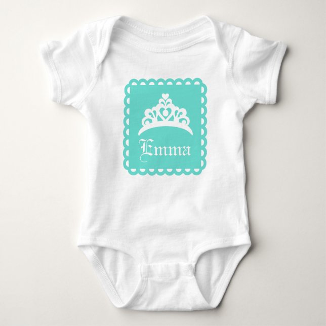 Personalised Princess Baby Bodysuit (Front)