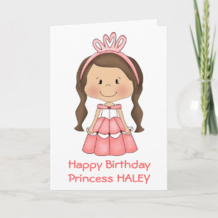 Personalised Princess Birthday card