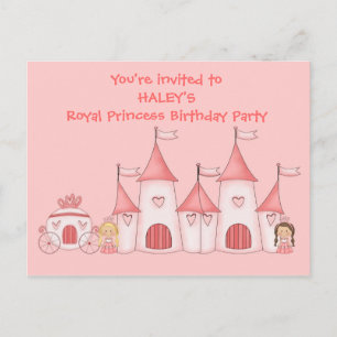 Personalised Princess birthday party invitations